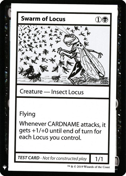 Swarm of Locus - Mystery Booster Playtest Cards 2019 (#48) - Illustrated by Emily Maltby - Magic: The Gathering Card