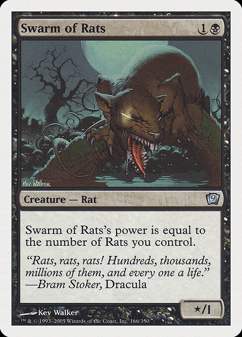 Swarm of Rats - Ninth Edition Magic card