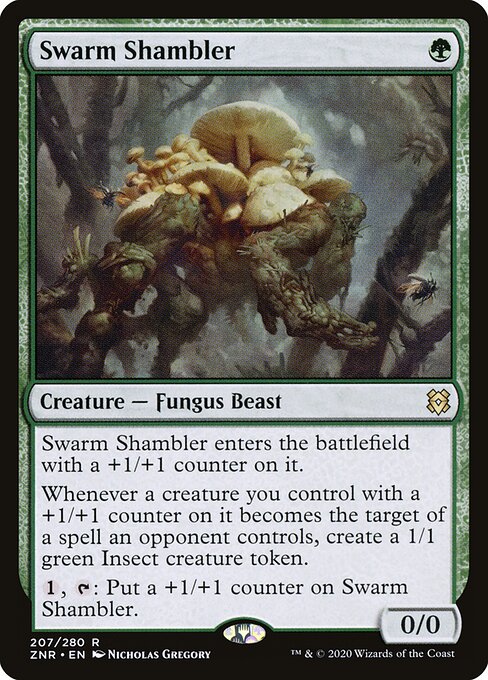 Swarm Shambler - Zendikar Rising (#207) - Illustrated by Nicholas Gregory - Magic: The Gathering Card