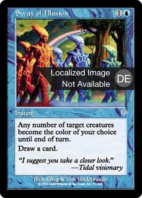 Potere dell'Illusione (Sway of Illusion) - Invasion (#77) - Illustrated by Greg Hildebrandt & Tim Hildebrandt - Magic: The Gathering Card