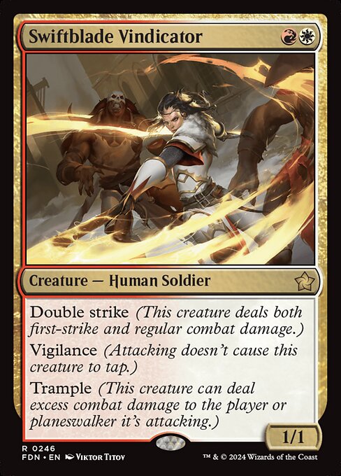 Swiftblade Vindicator - Foundations Magic card