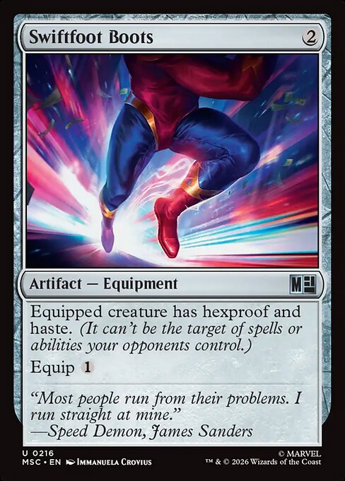 Swiftfoot Boots - Marvel Super Heroes Commander Magic card