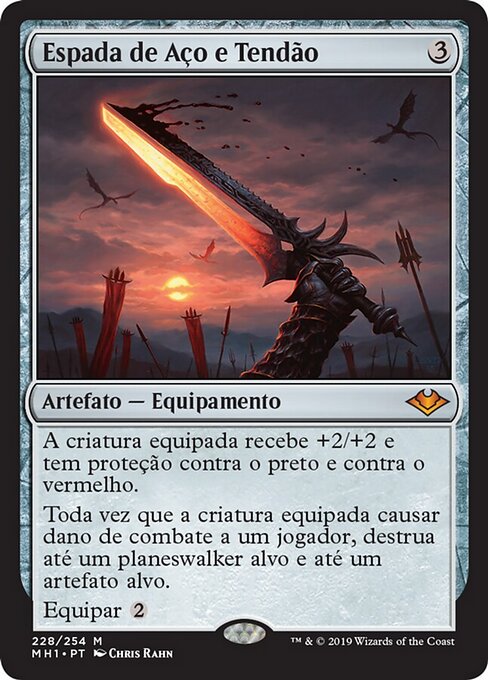 Sword of Sinew and Steel - Magic Online Promos (#91363) - Illustrated by Chris Rahn - Magic: The Gathering Card