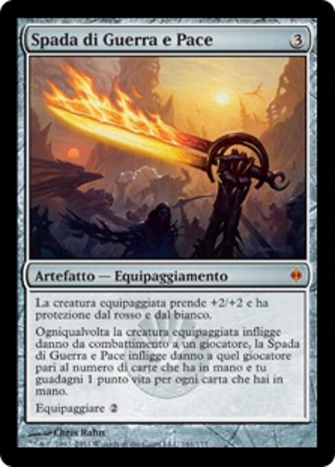 Schwert aus Krieg und Frieden (Sword of War and Peace) - New Phyrexia (#161) - Illustrated by Chris Rahn - Magic: The Gathering Card