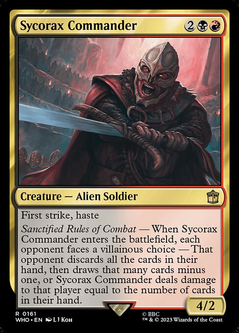 Sycorax Commander - Doctor Who Magic card
