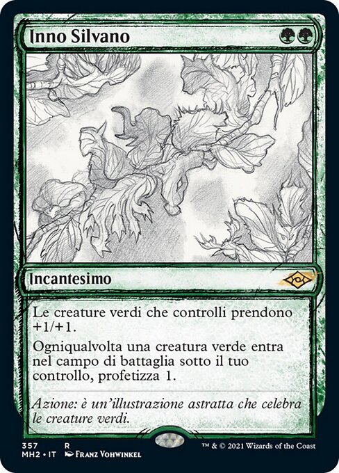 Sylvan Anthem - Jumpstart: Historic Horizons (#649) - Illustrated by Franz Vohwinkel - Magic: The Gathering Card