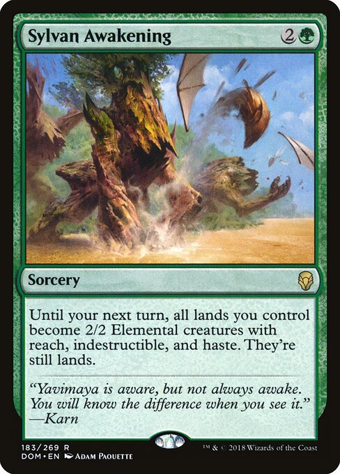 Sylvan Awakening - Dominaria Magic card