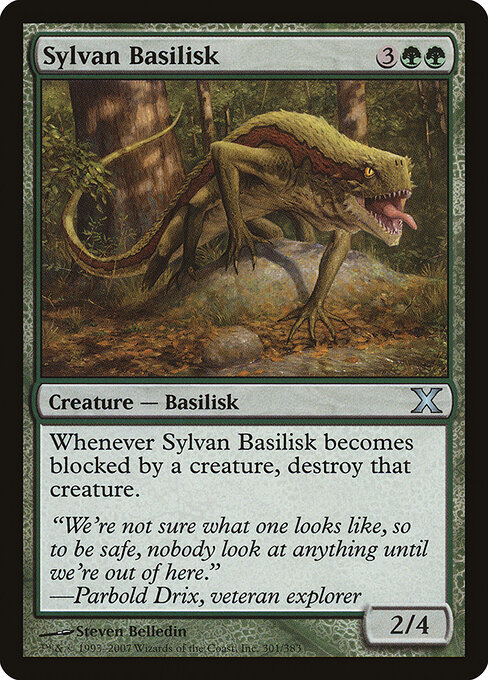 Sylvan Basilisk - Tenth Edition (#301) - Illustrated by Steven Belledin - Magic: The Gathering Card