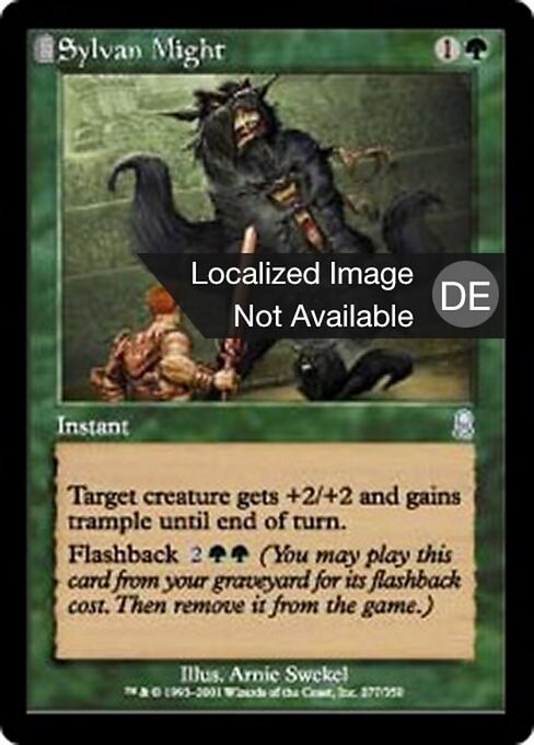Macht des Waldes (Sylvan Might) - Odyssey (#277) - Illustrated by Arnie Swekel - Magic: The Gathering Card