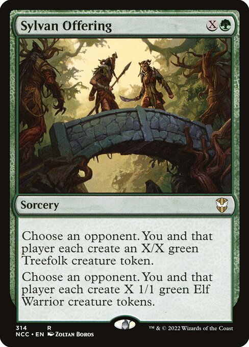 Sylvan Offering - New Capenna Commander (#314) - Illustrated by Zoltan Boros - Magic: The Gathering Card