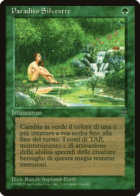 Paradiso Silvestre (Sylvan Paradise) - Legends (#208) - Illustrated by Randy Asplund-Faith - Magic: The Gathering Card
