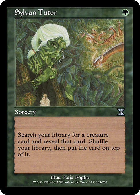 Sylvan Tutor - Masters Edition IV (#169) - Illustrated by Kaja Foglio - Magic: The Gathering Card