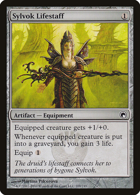 Sylvok Lifestaff - Scars of Mirrodin Magic card