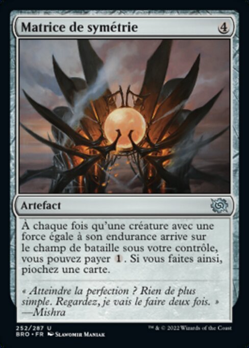 Matrice de symétrie (Symmetry Matrix) - The Brothers' War (#252) - Illustrated by Slawomir Maniak - Magic: The Gathering Card