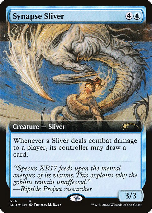 神経スリヴァー (Synapse Sliver) - Commander Masters (#857) - Illustrated by Thomas M. Baxa - Magic: The Gathering Card