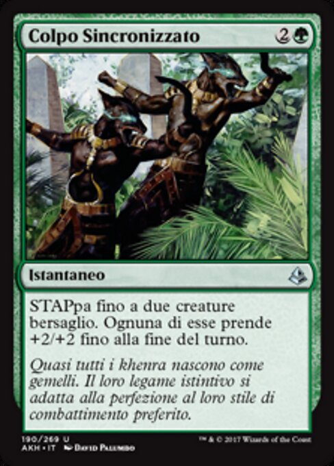 Ataque sincronizado (Synchronized Strike) - Amonkhet (#190) - Illustrated by David Palumbo - Magic: The Gathering Card