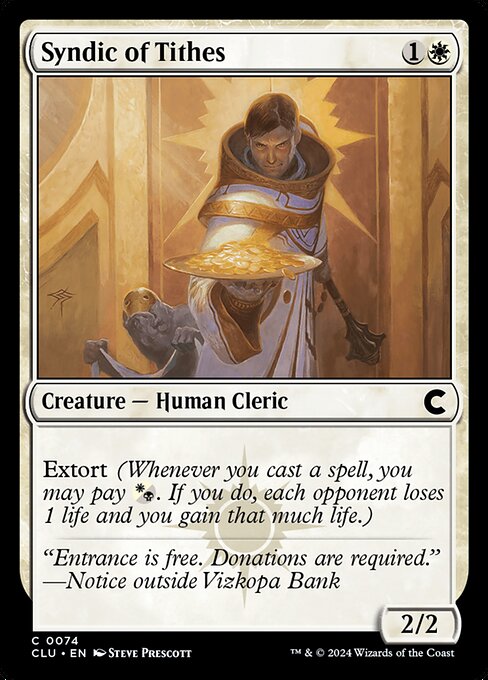 Syndic of Tithes - Ravnica: Clue Edition Magic card