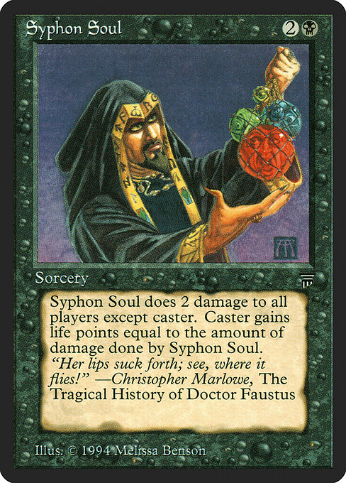 Alma de sifón (Syphon Soul) - Classic Sixth Edition (#159) - Illustrated by Melissa A. Benson - Magic: The Gathering Card