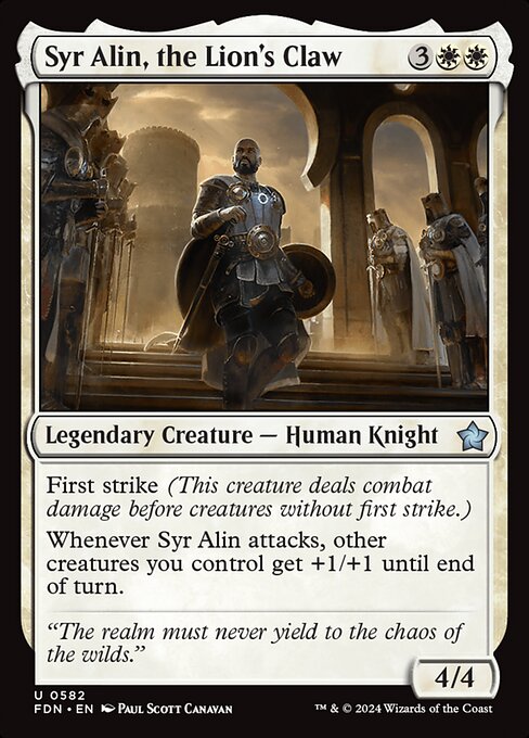 Syr Alin, the Lion's Claw - Foundations Magic card
