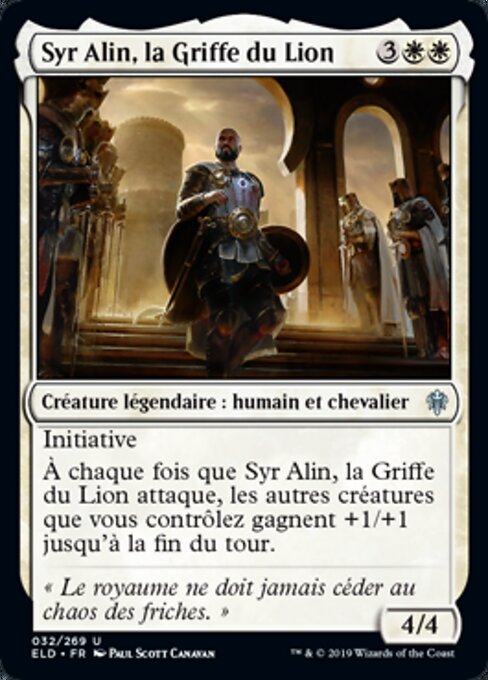 Syr Alin, la Griffe du Lion (Syr Alin, the Lion's Claw) - Jumpstart 2022 (#252) - Illustrated by Paul Scott Canavan - Magic: The Gathering Card