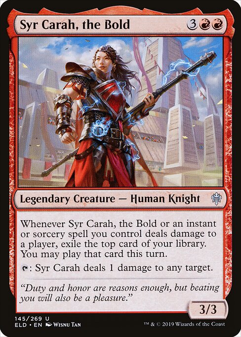 Syr Carah, the Bold - Throne of Eldraine Magic card