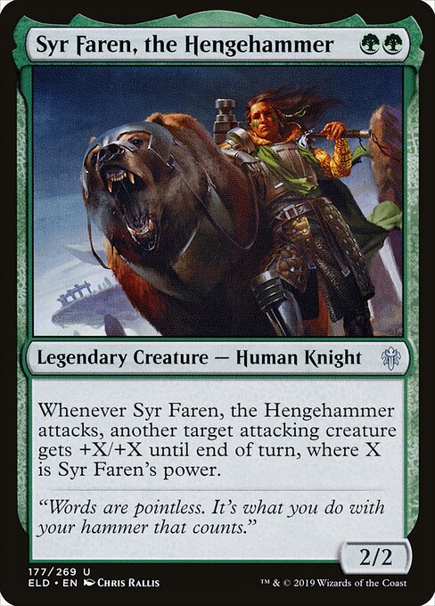 Syr Faren, the Hengehammer - Throne of Eldraine Magic card
