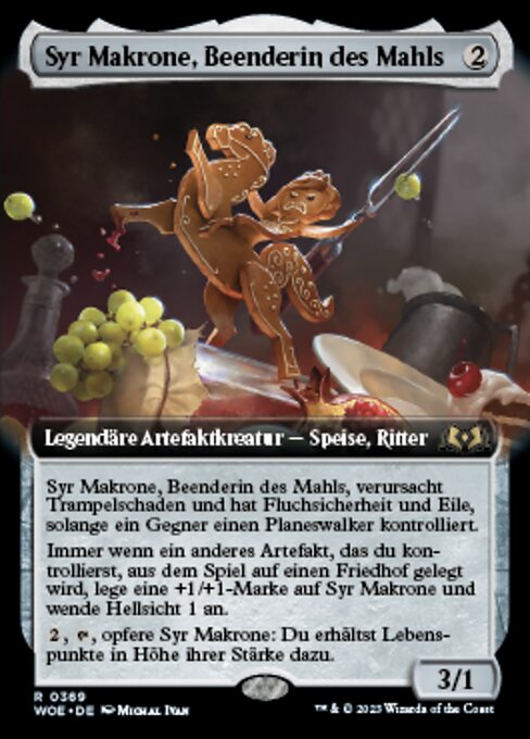 Syr Makrone, Beenderin des Mahls (Syr Ginger, the Meal Ender) - Wilds of Eldraine (#369) - Illustrated by Michal Ivan - Magic: The Gathering Card