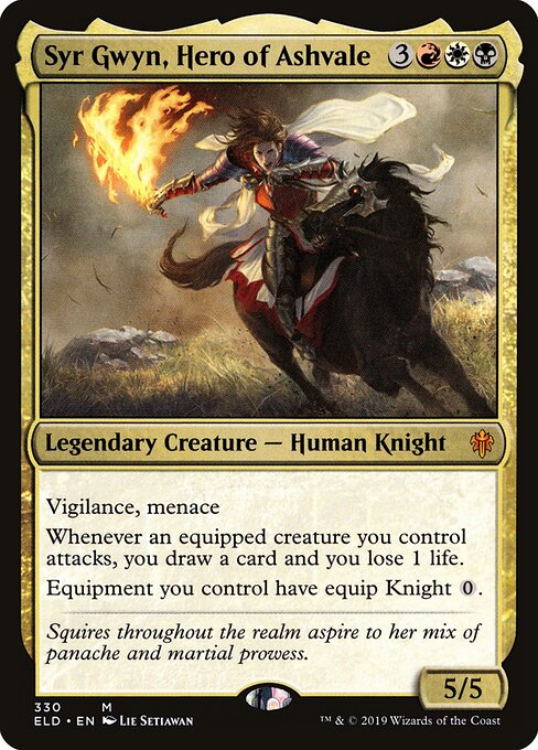 Syr Gwyn, Hero of Ashvale - Throne of Eldraine (#330) - Illustrated by Lie Setiawan - Magic: The Gathering Card