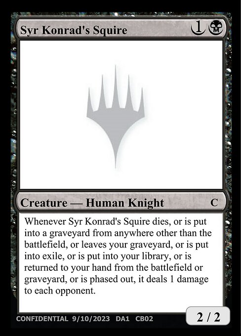 Syr Konrad's Squire - Unknown Event (#CB02b) - Magic: The Gathering Card