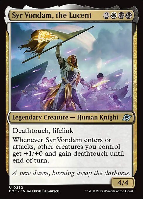 Syr Vondam, the Lucent - Edge of Eternities (#232) - Illustrated by Cristi Balanescu - Magic: The Gathering Card