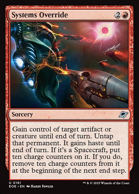 Systems Override - Edge of Eternities (#161) - Illustrated by Hardy Fowler - Magic: The Gathering Card