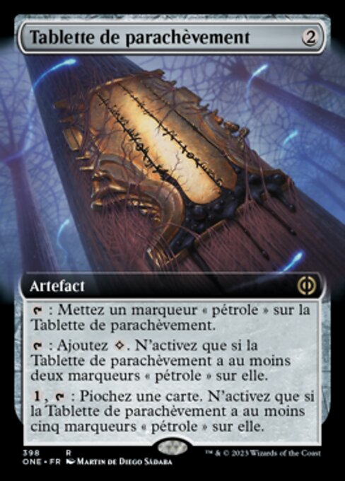 Tablet of Compleation - Phyrexia: All Will Be One Promos (#245p) - Illustrated by Martin de Diego Sádaba - Magic: The Gathering Card