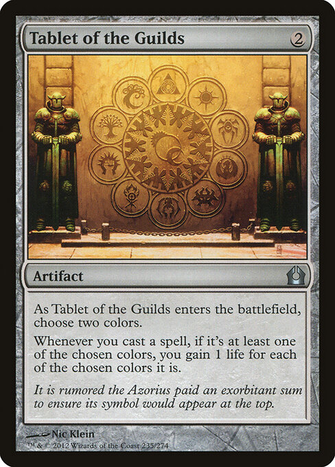 Tablet of the Guilds - Return to Ravnica Magic card