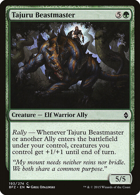 Tajuru Beastmaster - Battle for Zendikar Magic card