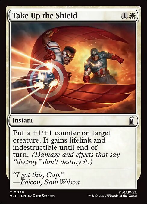 Take Up the Shield - Marvel Super Heroes Magic card