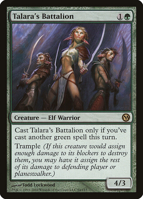 Batalhão de Talara (Talara's Battalion) - Eventide (#77) - Illustrated by Todd Lockwood - Magic: The Gathering Card
