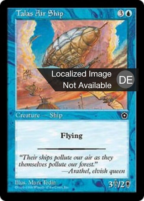 Luftschiff der Talas (Talas Air Ship) - Portal Second Age (#48) - Illustrated by Mark Tedin - Magic: The Gathering Card