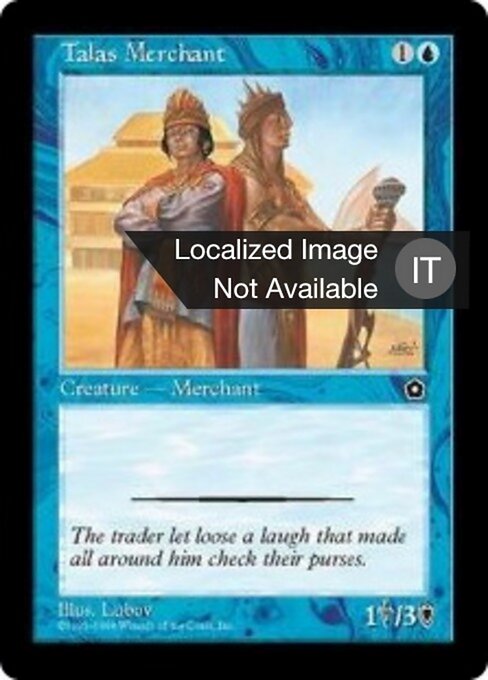 Mercante Talas (Talas Merchant) - Portal Second Age (#50) - Illustrated by Lubov - Magic: The Gathering Card