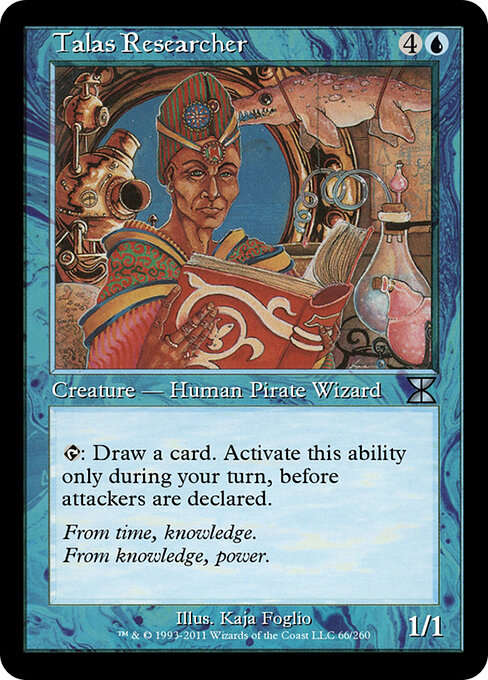 Talas Researcher - Masters Edition IV (#66) - Illustrated by Kaja Foglio - Magic: The Gathering Card