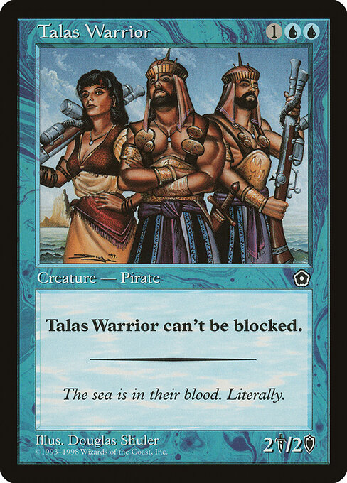 Guerriero Talas (Talas Warrior) - Portal Second Age (#53) - Illustrated by Douglas Shuler - Magic: The Gathering Card