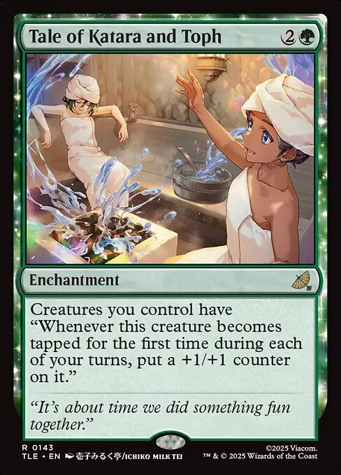 Geschichte von Katara und Toph (Tale of Katara and Toph) - Avatar: The Last Airbender Eternal (#143) - Illustrated by Ichiko Milk Tei - Magic: The Gathering Card