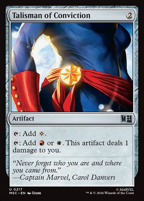Talisman of Conviction - Marvel Super Heroes Commander Magic card
