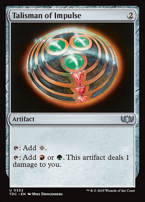 Talisman of Impulse - Tarkir: Dragonstorm Commander Magic card