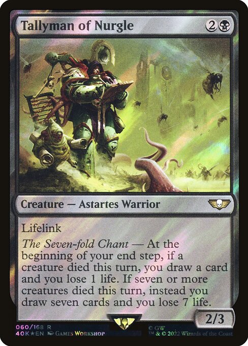 Tallyman de Nurgle (Tallyman of Nurgle) - Warhammer 40,000 Commander (#60) - Illustrated by Games Workshop - Magic: The Gathering Card
