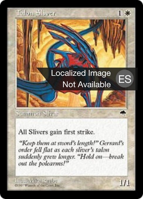 Talon Sliver - Tempest (#50) - Illustrated by Mike Raabe - Magic: The Gathering Card