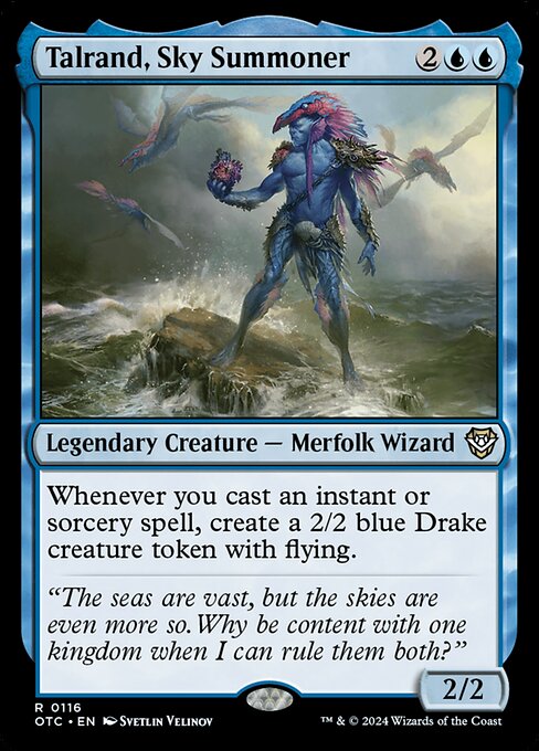 Talrand, Sky Summoner - Outlaws of Thunder Junction Commander (#116) - Illustrated by Svetlin Velinov - Magic: The Gathering Card