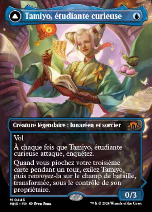 Tamiyo, Inquisitive Student // Tamiyo, Seasoned Scholar - Modern Horizons 3 (#443) - Illustrated by Evyn Fong - Magic: The Gathering Card