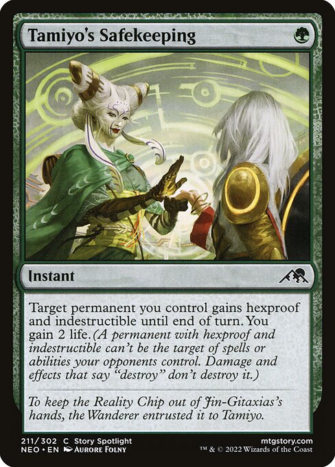 Tamiyo's Safekeeping - Kamigawa: Neon Dynasty (#211) - Illustrated by Aurore Folny - Magic: The Gathering Card