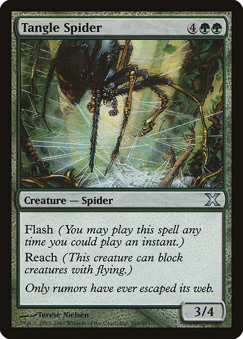 Tangle Spider - Tenth Edition (#303) - Illustrated by Terese Nielsen - Magic: The Gathering Card