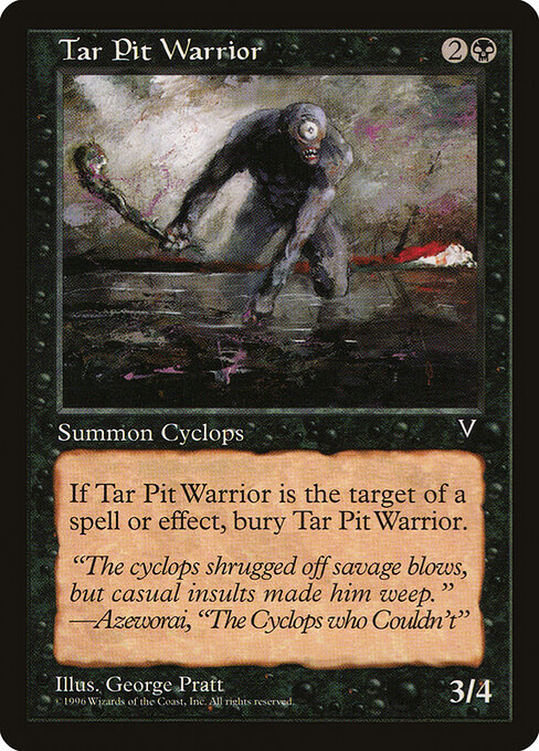 Tar Pit Warrior - Visions Magic card